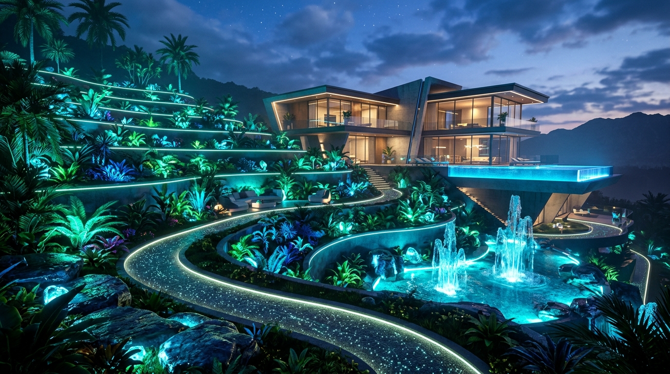 Bioluminescent Botanical Terraces